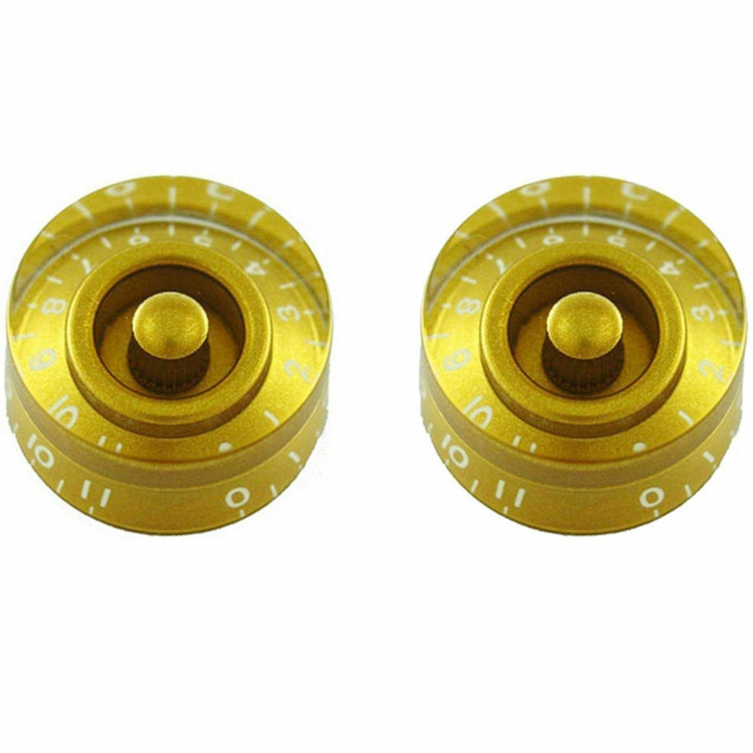 NEW (2) Gold 0-11 Speed Knobs CTS Split Shaft Pots Made for USA