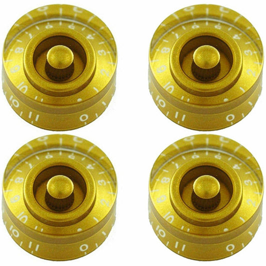 NEW (4) Gold 0-11 Speed Knobs CTS Split Shaft Pots Made for USA
