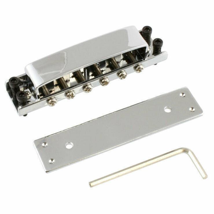 NEW Rickenbacker Style Covered Tunematic Guitar Bridge - CHROME