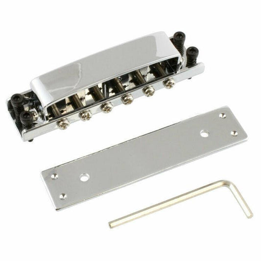 NEW Rickenbacker Style Covered Tunematic Guitar Bridge - CHROME