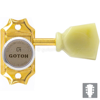 NEW Gotoh SD90-SL MGT MAGNUM LOCKING TRAD Tuners L3+R3 w/ screws 3x3 - GOLD
