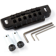 Carregar imagem no visualizador da galeria, NEW Gotoh 510UB Wrap Around Bridge Tailpiece w/ Studs - 10.4mm Spacing - BLACK