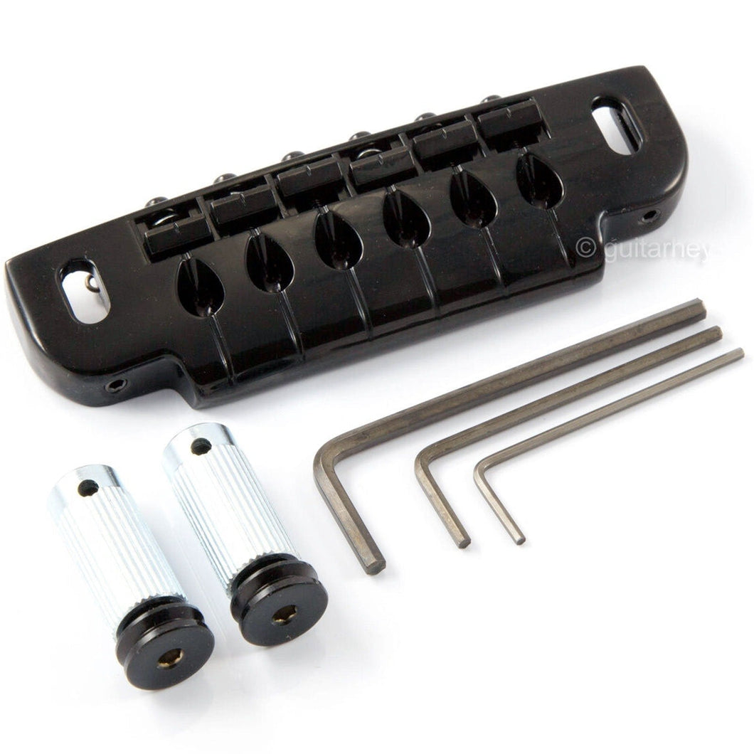 NEW Gotoh 510UB Wrap Around Bridge Tailpiece w/ Studs - 10.4mm Spacing - BLACK