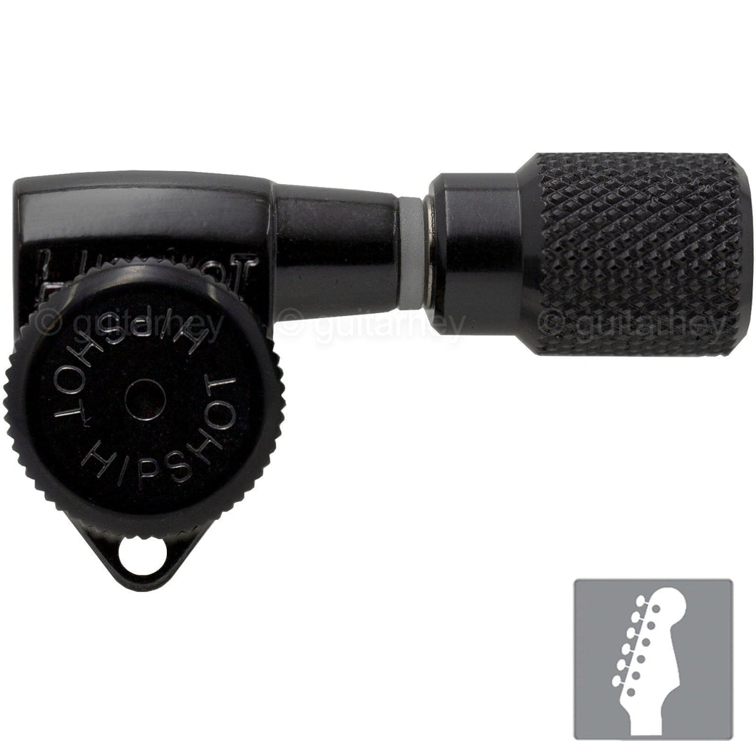 NEW Hipshot Grip-Locking Staggered OPEN-GEAR 6 In Line SK1 w/ Hardware - BLACK