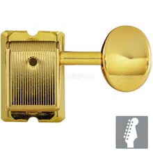 Load image into Gallery viewer, NEW Gotoh SD91-05M STAGGERED Post Vintage Tuners for Fender Strat/Tele - GOLD