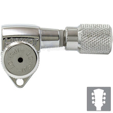 Carregar imagem no visualizador da galeria, NEW Hipshot LOCKING TUNERS Grip-Lock Open-Gear w/ KNURLED Buttons 3x3 - CHROME