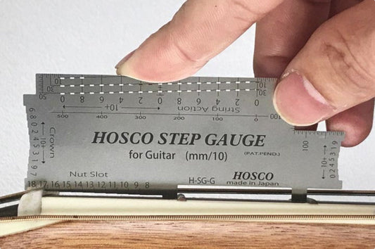 HOSCO Step Gauge for Guitar/Bass, Precise Multi Measurement Tool Stainless Steel