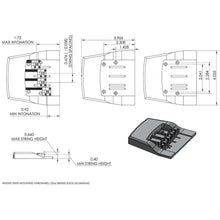 Load image into Gallery viewer, NEW Hipshot 4 String Rickenbacker Replacement Bass Bridge SOLID BRASS - CHROME