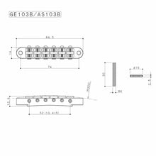 Load image into Gallery viewer, NEW Gotoh GE103B Nashville Tune-o-matic Bridge with Standard Posts - NICKEL