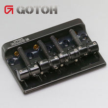 Load image into Gallery viewer, NEW Gotoh 201B-4 Bridge 4-Strings for Fender P Jazz Bass w/ Screws 5 hole- BLACK