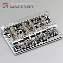 Load image into Gallery viewer, Gotoh 201B-4 String Precision Jazz Bass Bridge for Fender P Jazz Bass - CHROME