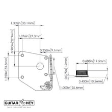 Load image into Gallery viewer, NEW Hipshot BT2 Bass Xtender Key for 67-82 P &amp; J Bass Fender Detuner - NICKEL