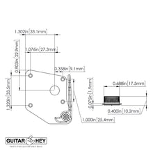 Load image into Gallery viewer, NEW Hipshot BT2 Bass Xtender Key TREBLE SIDE for 67-82 P &amp; J Bass Fender NICKEL