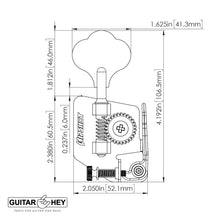 Load image into Gallery viewer, NEW Hipshot BT2 Bass Xtender Key for 67-82 P &amp; J Bass Fender Detuner - NICKEL