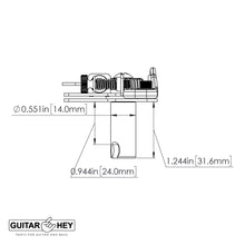 Load image into Gallery viewer, NEW Hipshot BT2 Bass Xtender Key for 67-82 P &amp; J Bass Fender Detuner - NICKEL