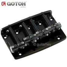 Load image into Gallery viewer, Gotoh 203B-4 Jazz Bass Bridge fit Fender Precision 4-Strings w/ screws - BLACK