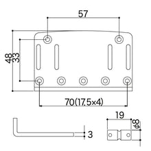 Load image into Gallery viewer, Gotoh 203B-4 Jazz Bass Bridge fit Fender Precision 4-Strings w/ screws - BLACK