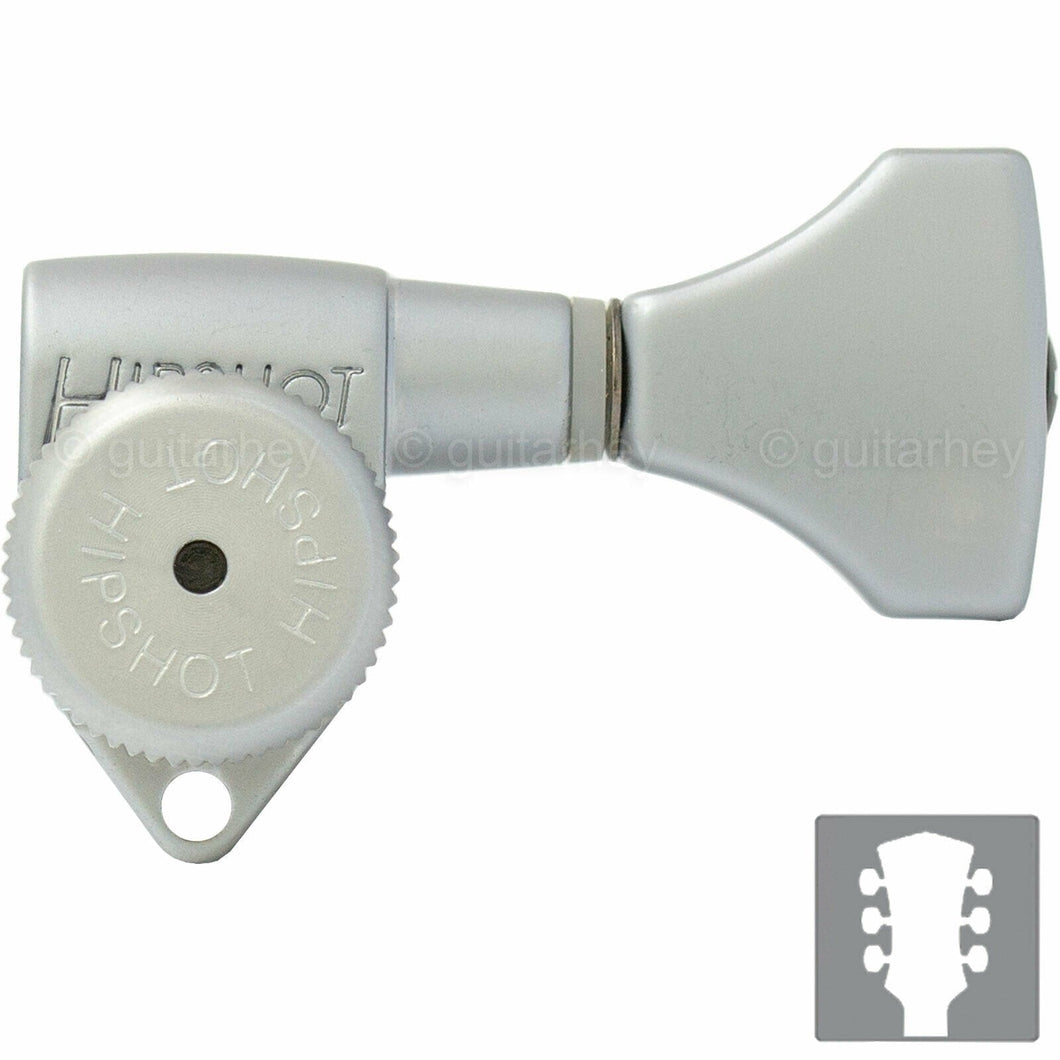 NEW Hipshot Grip-Lock Open-Gear LOCKING Tuners w/ UMP Upgrade Plate 3x3 - SATIN