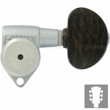 Carregar imagem no visualizador da galeria, NEW Hipshot Grip-Lock Open-Gear LOCKING Tuners w/ LARGE EBONY Buttons 3x3, SATIN