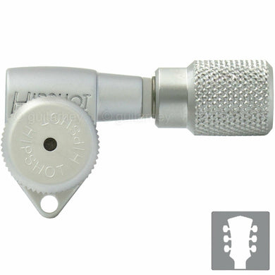 NEW Hipshot Grip-Lock Open-Gear LOCKING Tuners w/ KNURLED Buttons 3x3 - SATIN