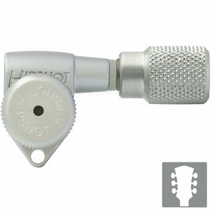 NEW Hipshot Grip-Lock Open-Gear LOCKING Tuners w/ KNURLED Buttons 3x3 - SATIN