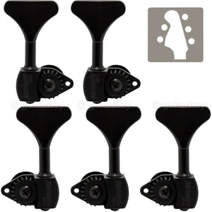 NEW Hipshot USA HB6 3/8" Ultralite® Bass Tuning L2+R3 - Y Key 2x3 SET - BLACK