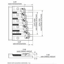 Carregar imagem no visualizador da galeria, NEW Hipshot 5-String KICKASS High Mass Bass BRIDGE for Fender® Squier® - BLACK