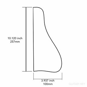 NEW Bound Pickguard For L-5 Non-Cutaway, 10.12" long, Cream Binding - BLACK