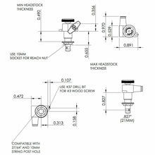 Load image into Gallery viewer, NEW Hipshot L3+R3 LOCKING Mini Tuners SET w/ SMALL Buttons 3x3 - NICKEL