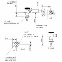 Carregar imagem no visualizador da galeria, NEW Hipshot L3+R3 LOCKING Mini Tuners SET w/ KEYSTONE Buttons 3x3 NICKEL