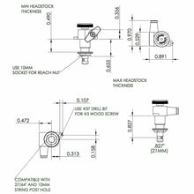 Load image into Gallery viewer, NEW Hipshot Mini LOCKING Tuners SET w/ KEYSTONE Buttons 3x3 - SATIN CHROME