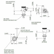 Carregar imagem no visualizador da galeria, NEW Hipshot Mini LOCKING Tuners SET w/ OVAL PEARLOID Buttons 3x3 - SATIN CHROME