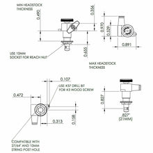 Load image into Gallery viewer, Hipshot 6-in-Line Mini LOCKING Tuners KNURLED Buttons LEFT-HANDED, SATIN CHROME