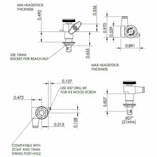 Carregar imagem no visualizador da galeria, Hipshot 6-in-Line Mini LOCKING Tuners w/ SMALL Buttons LEFT-HANDED, SATIN CHROME