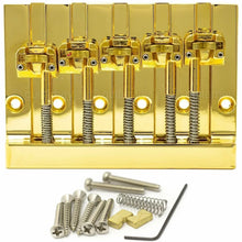 Carregar imagem no visualizador da galeria, NEW Hipshot 5-String KICKASS High Mass Bass BRIDGE for BADASS Replacement, GOLD