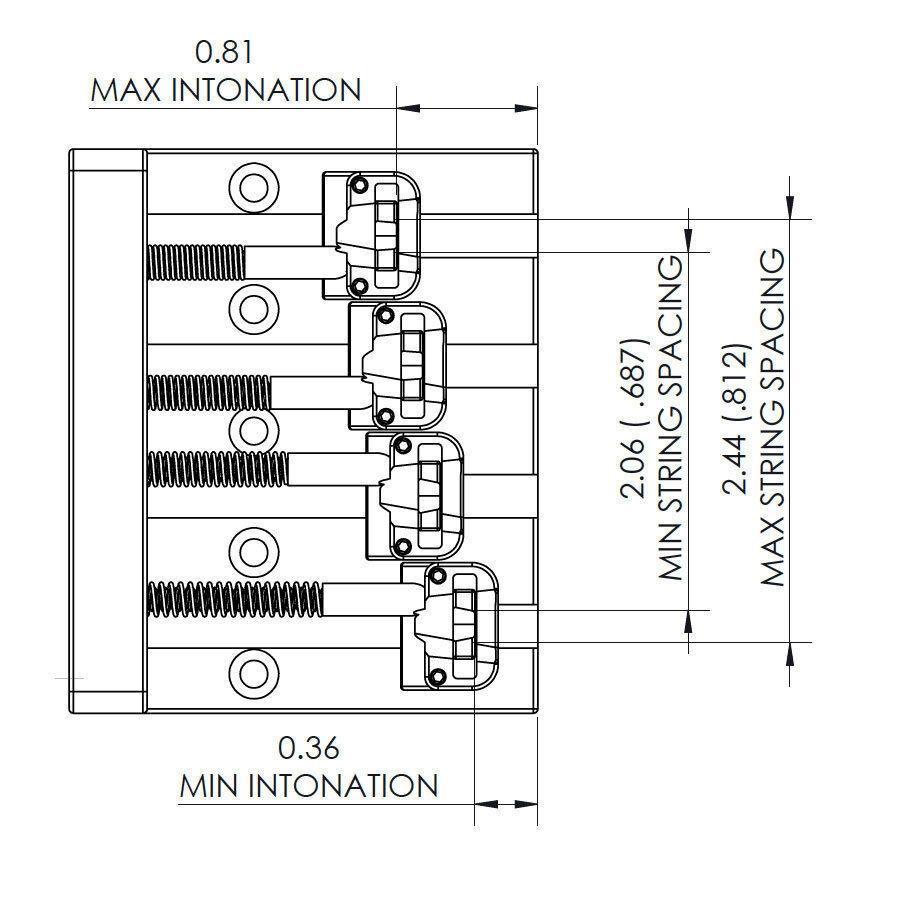 NEW Hipshot 5K400G KickAss Bass Bridge 4-String Retrofits Badass Bass - GOLD