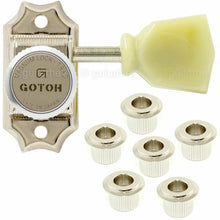 Load image into Gallery viewer, NEW Gotoh SD90-SL MGT Locking Tuners L3+R3 Keystone &amp; 10mm bushings 3x3 - NICKEL