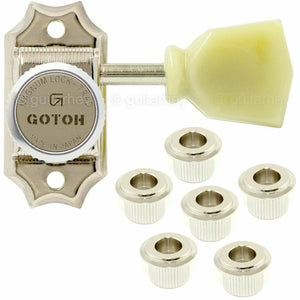 NEW Gotoh SD90-SL MGT Locking Tuners L3+R3 Keystone & 10mm bushings 3x3 - NICKEL