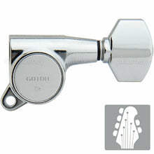 Load image into Gallery viewer, NEW Gotoh SG381-07 L4+R2 Set Mini Tuners w/ Screws and Bushings 4x2 - CHROME