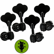 Carregar imagem no visualizador da galeria, NEW Hipshot USA HB6 1/2&quot; Ultralite® Bass Tuning Machine L2+R2 Clover Key - BLACK