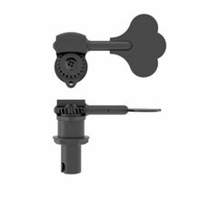 Carregar imagem no visualizador da galeria, NEW Hipshot USA HB6 1/2&quot; Ultralite® Bass Tuning Machine L2+R2 Clover Key - BLACK