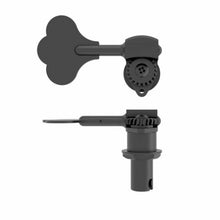 Carregar imagem no visualizador da galeria, NEW Hipshot USA HB6 1/2&quot; Ultralite® Bass 4 in Line TREBLE SIDE Clover Key, BLACK