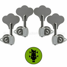 Load image into Gallery viewer, NEW Hipshot USA HB6 1/2&quot; Ultralite® Bass Tuning L2+R2 Clover Key 2x2 - CHROME