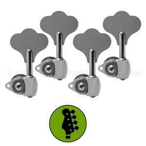 NEW Hipshot USA HB6 1/2" Ultralite® Bass 4 in Line TREBLE SIDE Clover Key CHROME