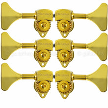 Load image into Gallery viewer, NEW Hipshot USA HB6 3/8&quot; Ultralite® Bass Tuning L3+R3 Set Y Key 3x3 - GOLD