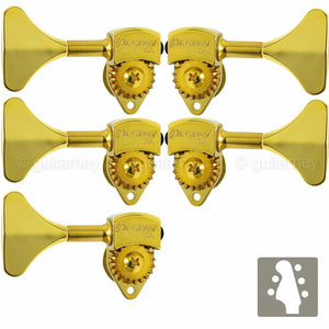 NEW Hipshot USA HB6 3/8" Ultralite® Bass Tuning L2+R3 Set Y Key 2x3 - GOLD