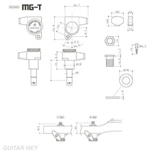 Load image into Gallery viewer, NEW Gotoh SG360-07 MGT 6 In-Line MAGNUM LOCK Locking Mini LEFT-HANDED - BLACK