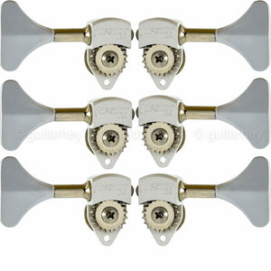 NEW Hipshot USA HB6 3/8" Ultralite® Bass Tuning Y Key L3+R3 Set - SATIN CHROME