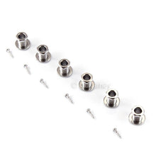 Load image into Gallery viewer, NEW Gotoh SG360-P7 LEFT HANDED 6 In-Line MINI Tuners w/ PEARLOID Buttons, CHROME