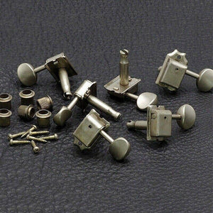 NEW Gotoh SD91-05M 6-In-Line Tuning Keys Non-Staggered Vintage - AGED NICKEL